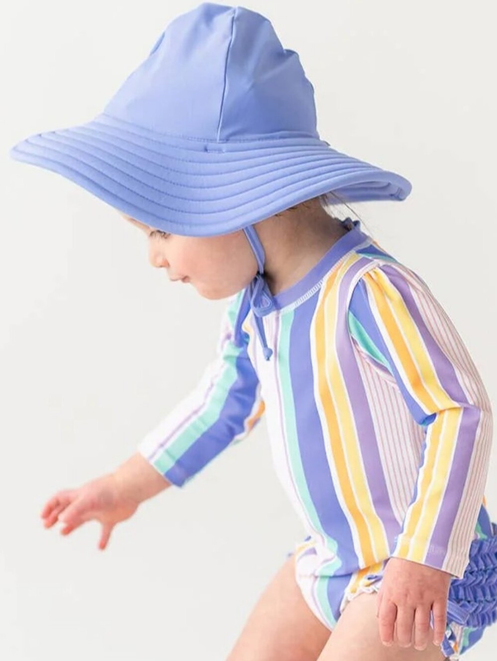 Ruffle Butts Periwinkle Blue Swimhat Sz 12 Months-2T